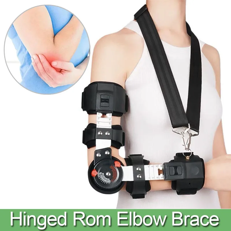 

Hinged Rom Elbow Brace-Adjustable Medical Elbow Brace-For Elbow Fracture Dislocation-Postoperative Rehabilitation Brace