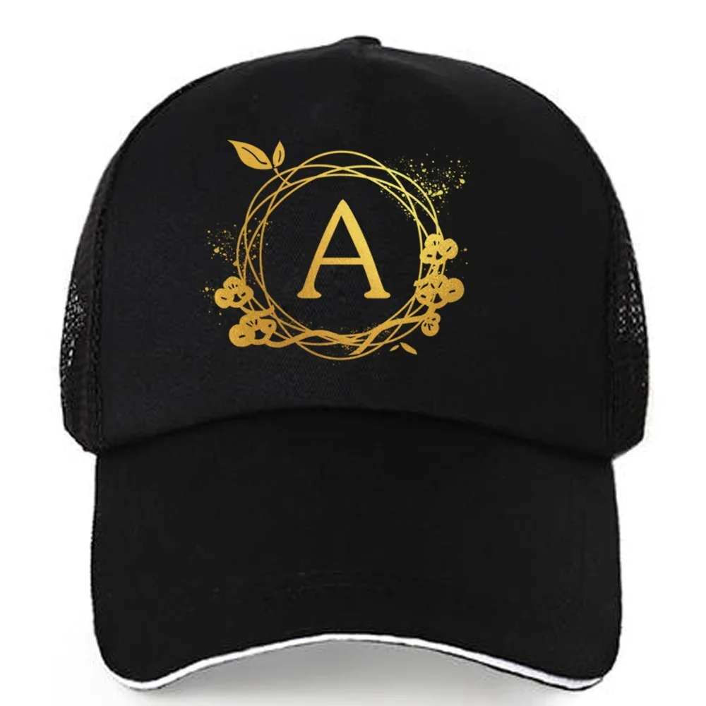 Women UV-proof Visors Hats Men Baseball Hat Pure Cotton Back Buckle Breathable Mesh Caps Wreath Letter Print Street Hip Hop Cap 5