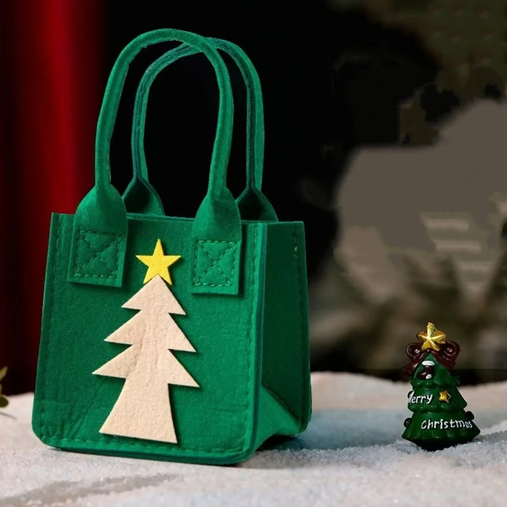 Reusable Felt Christmas Gift Bag - usage example