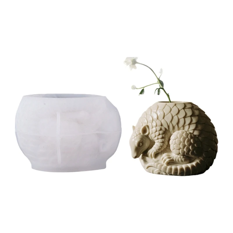 Unique Silicone Pangolin Planter Mold With Nonstick Surfaces Perfect For Resin Casting Concrete Crafts And Handmade Gifts
