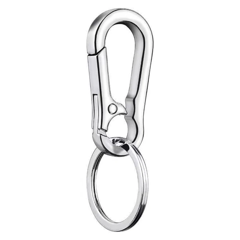 Men Car Stainless Steel Horseshoe Buckle Climbing Keychain Anti-lost Buckle Hanging Fashion Key Ring Car Decoration Gift