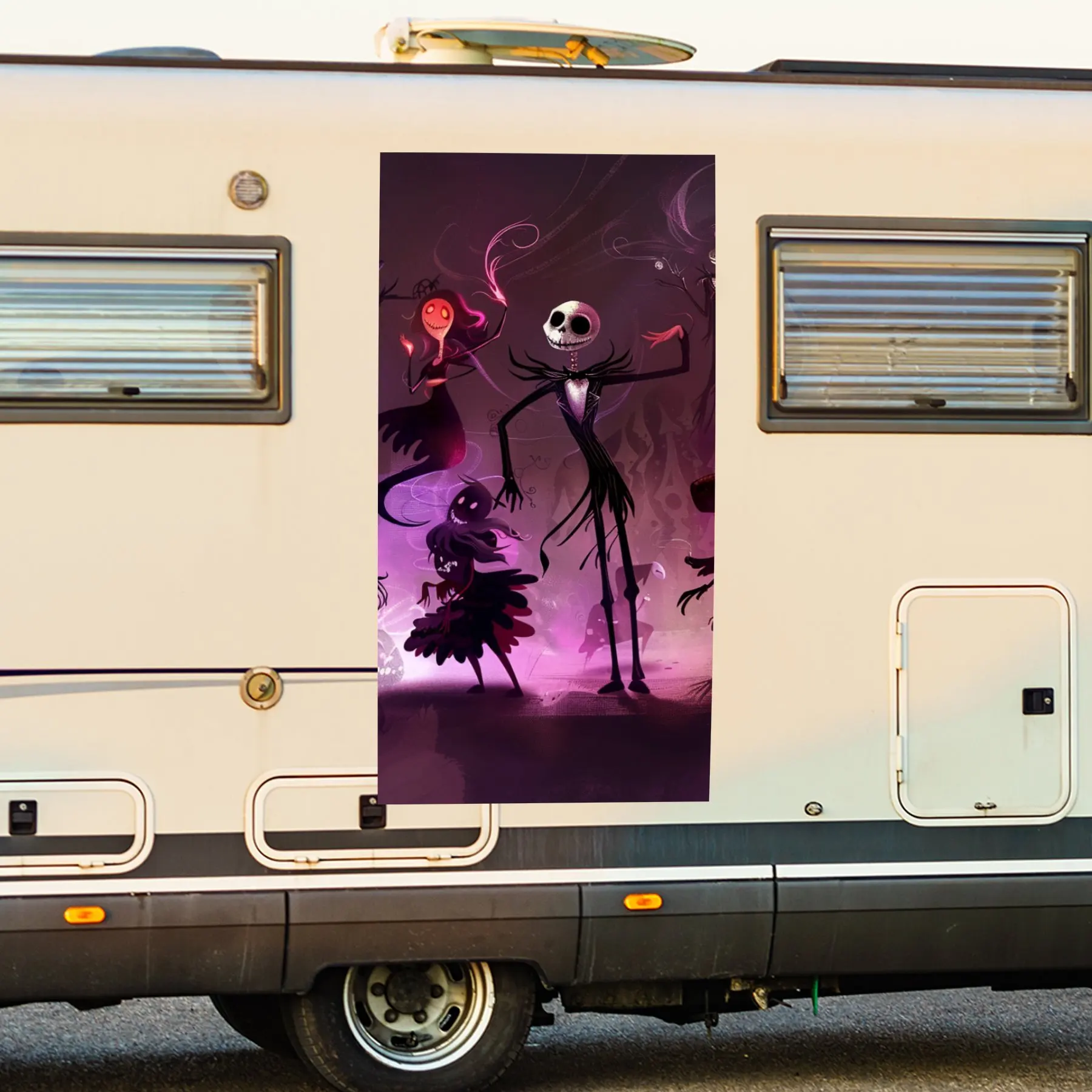 

Nightmare Before Christmas Vinyl Decal for Motorhome Car Door, Waterproof Self-Adhesive Vinyl Stickers, Decoration Protection Au