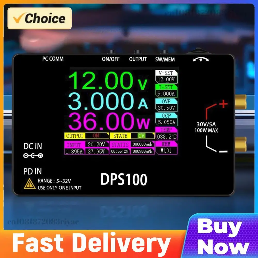 

Лабораторный блок питания DPS100 Pocket DC 30В 5А 100Вт, программируемый регулятор напряжения, источник питания постоянного тока для лабораторий