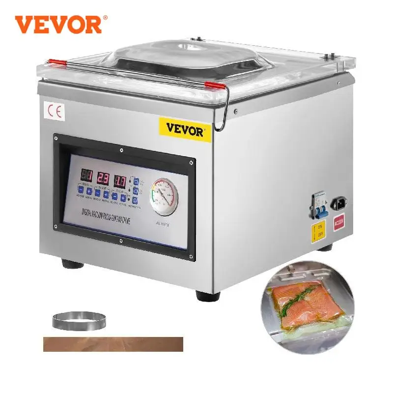 

VEVOR DZ-260C Chamber Vacuum Sealer Kitchen Food Packing Sealing Machine 110V Packaging for Food Saver, Home, Commercial Using