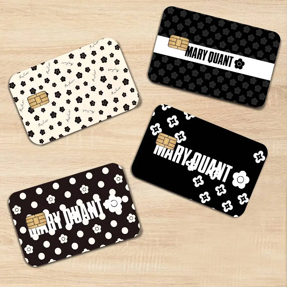 M-Mary Quant Credit Card Skin Stickers No Adhesive Residue Water Proof for VISA Credit Card Subway Access Card