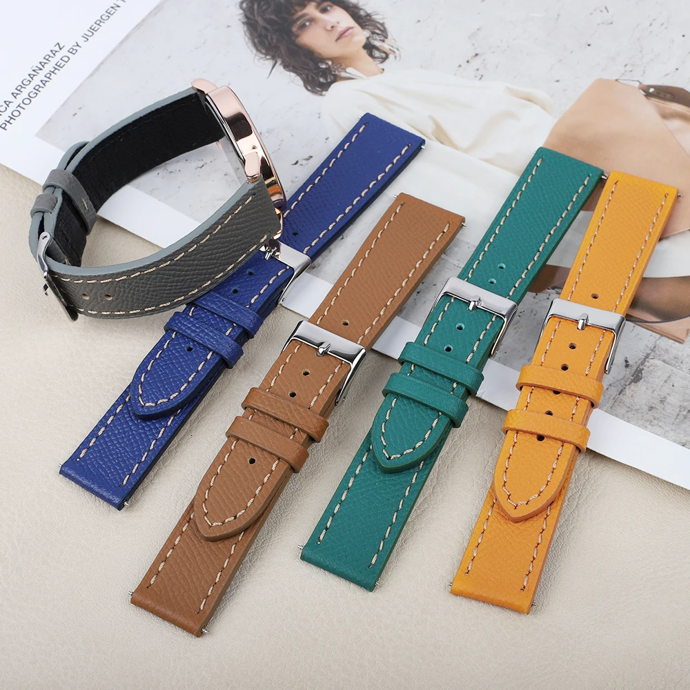 

Genuine Leather Handmade Palm Pattern Watchband 20mm 22mm High Quality Top Layer Calfskin Bracelet Strap for Antique Men Watch