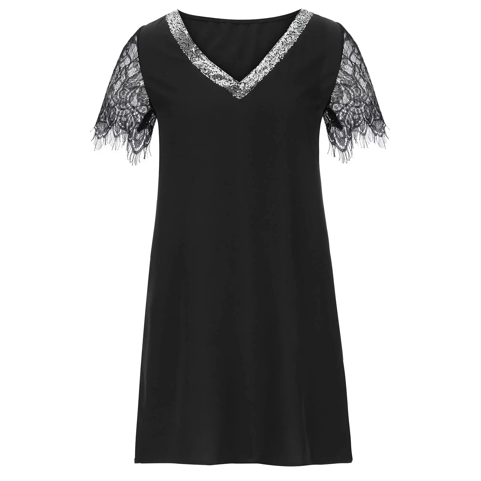 딥 V 넥 가을 실버 스팽글 레이스 섹시한 드레스 여성 오프 숄더 미니 크리스마스 파티 클럽 Vestidos
