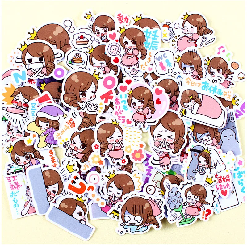 40pcs Cute Self-made Pregnancy Mother / Woman Scrapbooking Stickers /decorative /DIY Craft Photo Albums  Journaling Stationery