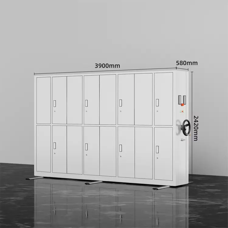 Medical Record Automatic Lock Pictures Index Card Storage Furniture Office Drawer Metal Steel Compact Mobile Filing Cabinet