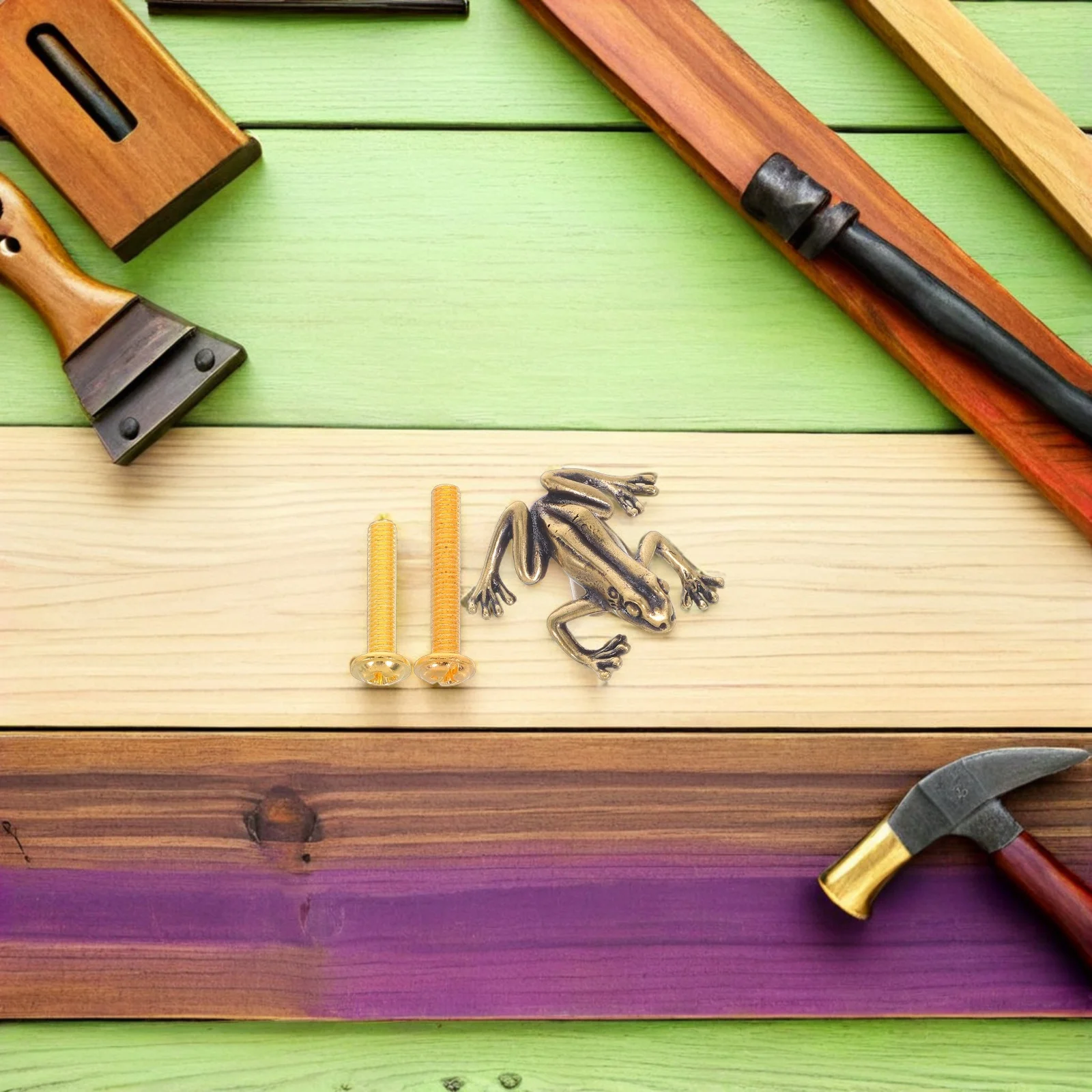 

2Pcs Brass Frog Cabinet Knobs Vintage Animal Drawer Pulls Solid Brass Handles for Dressers Wardrobes Furniture