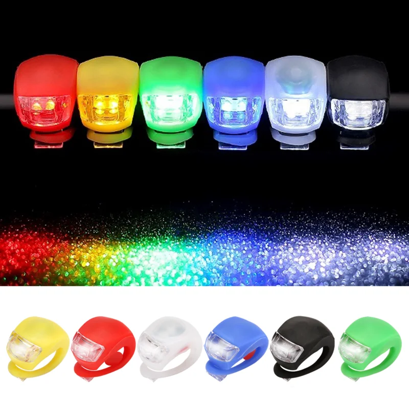 Silicone Bike Lights With Battery LED Head Front Rear Wheel Bike Light Cycling Bike Lamp Bicycle Accessories