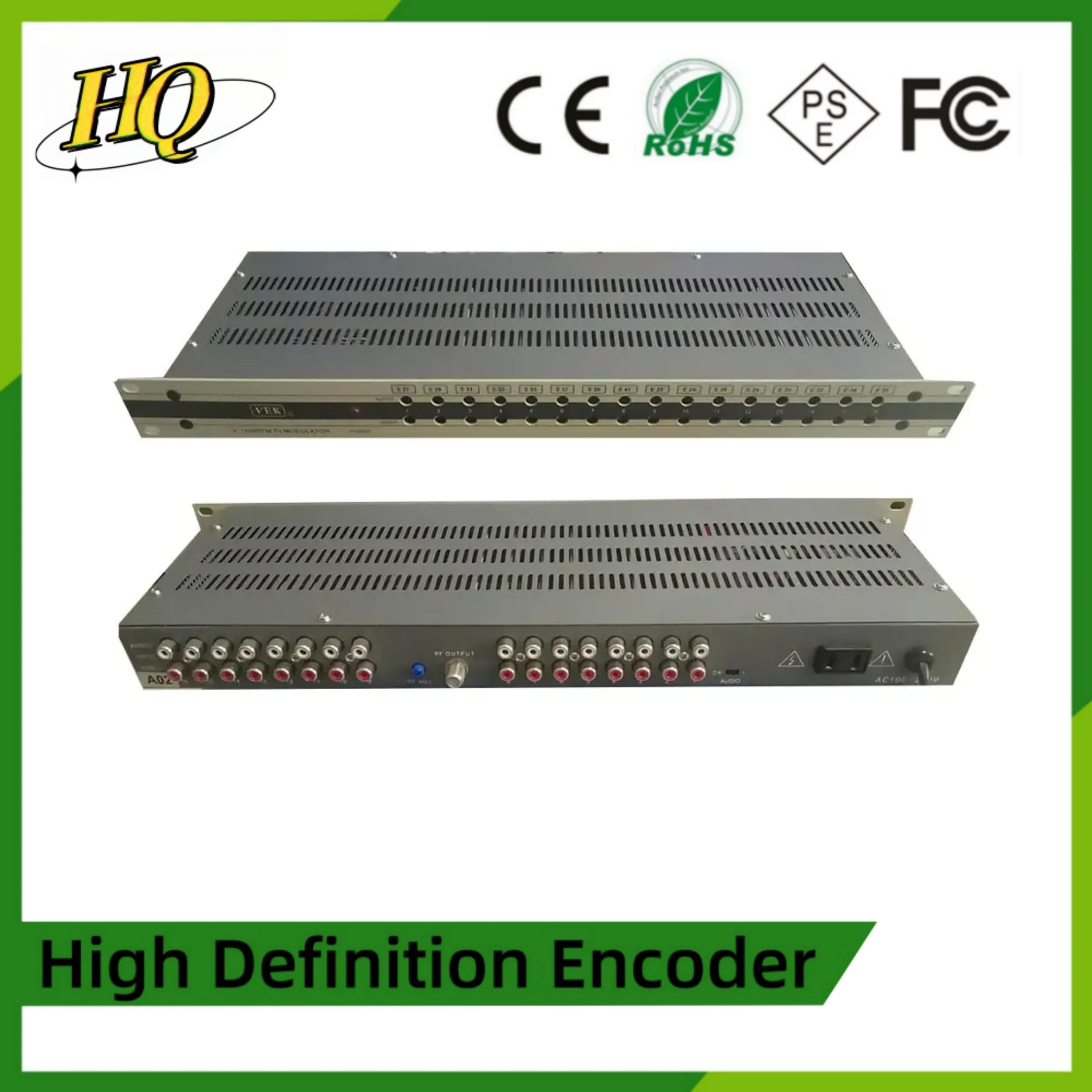 

16 channels analog modulator, digital equipment for hotel cable television front-end AV audio and video for RF signal