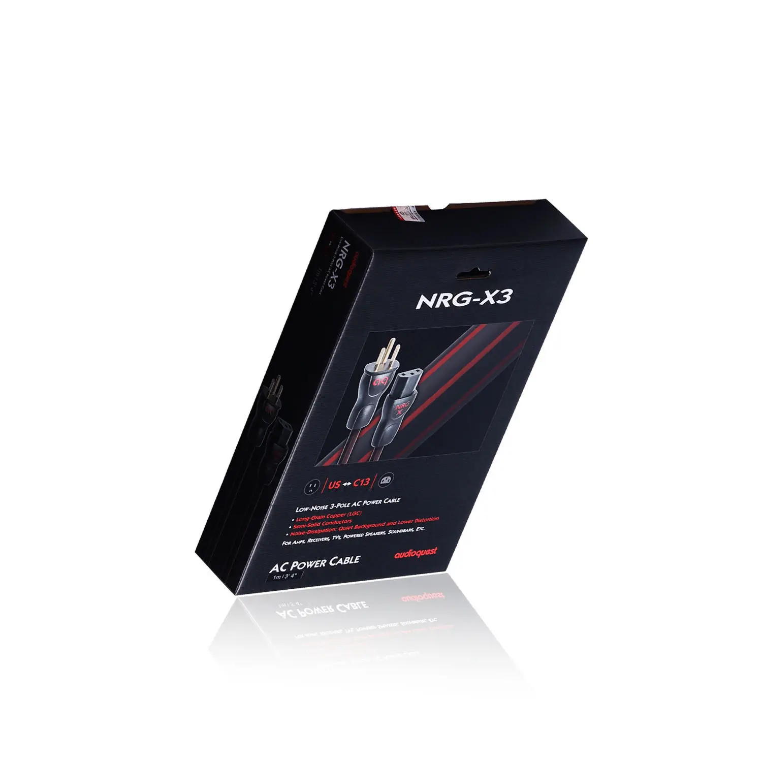 American Audioquest Line Saint NRG-X3 Series Semi-Solid Concentric Long Crystal Grain Copper NEMA Power Cord