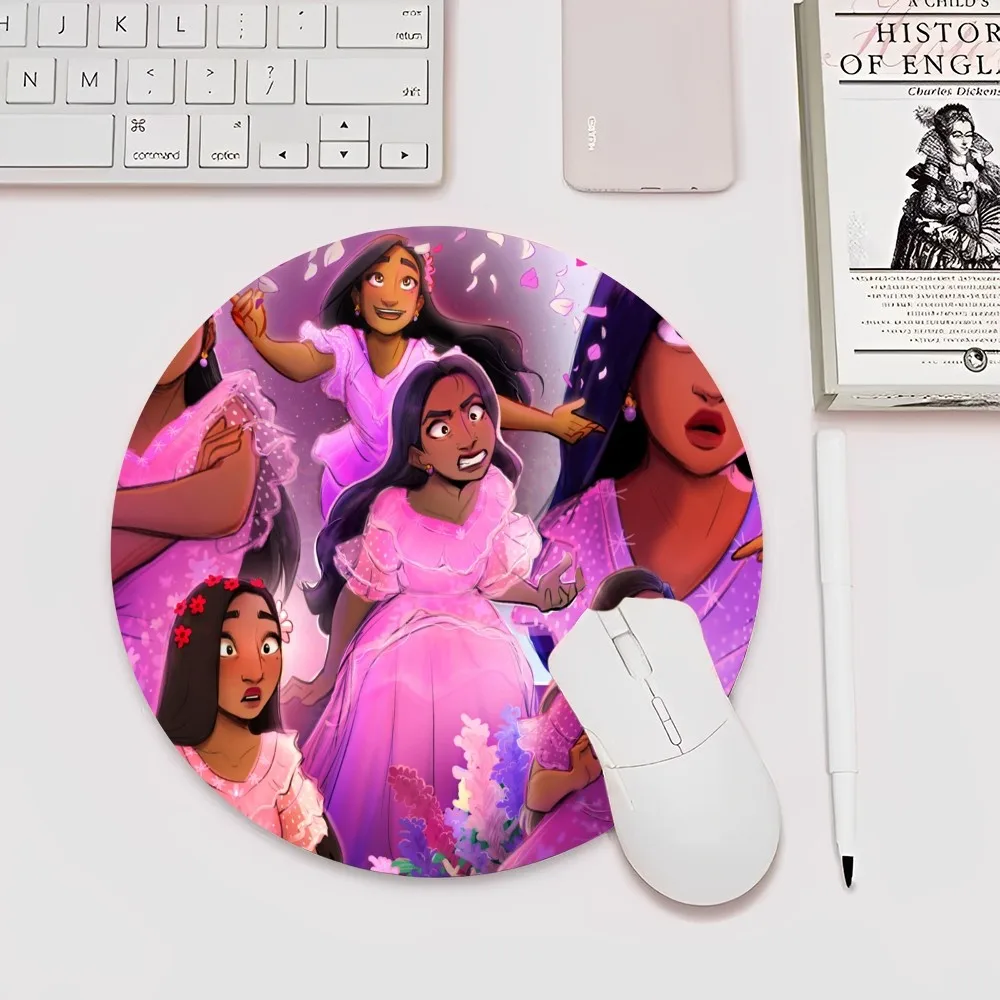 

Disney Encanto Mousepad Small Round Speed Version Game Computer Keyboard Office Table Mat PC Laptop Mouse mat Desktop Mat