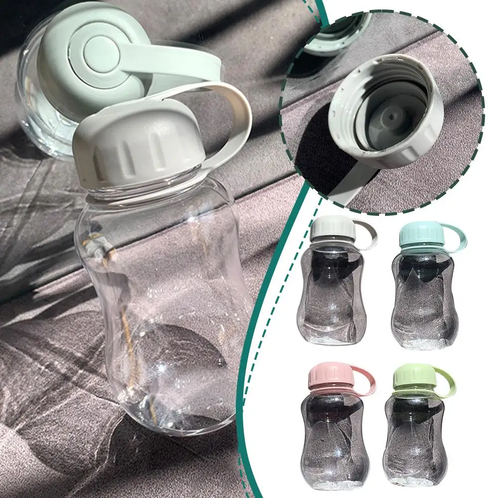 Mini Water Cup Plastic Bottle Cute Children Small Transparent Outdoor Female Student Small Water Portable Cup Cup I2F5