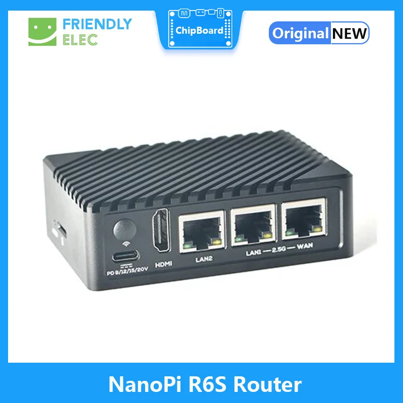 

Friendly NanoPi R6S Router RK3588S Cortex-A76, 8GB DDR4 32GB eMMc 2.5G eth ubuntu debian, FriendlyWrt , Android GPU VPU