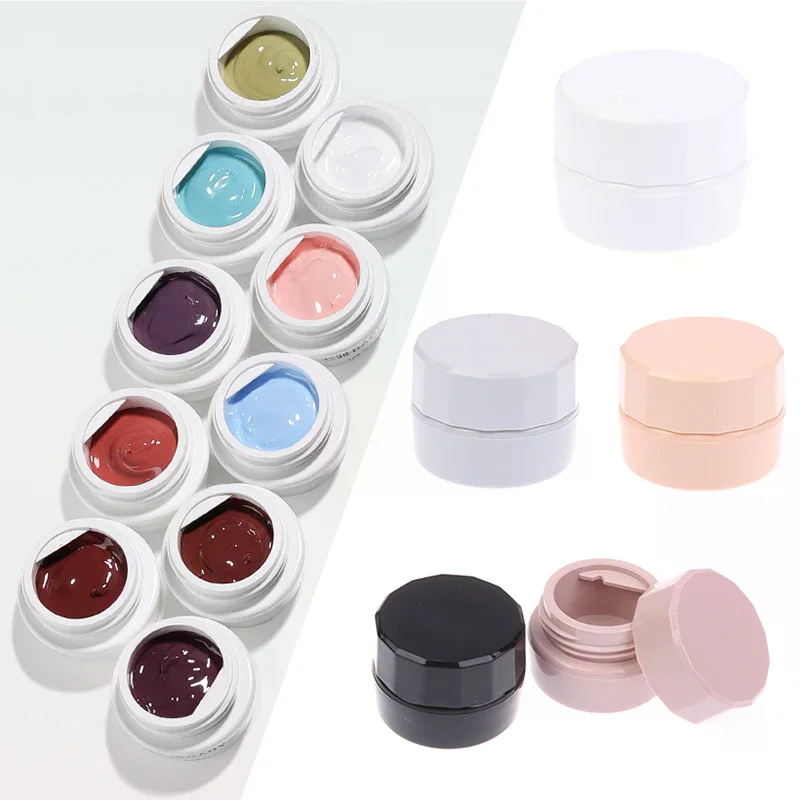 5 جرام فارغة البلاستيك مسمار الفن مستحضرات التجميل مربع الحاويات جرة عينة صغيرة كريم وعاء مسمار هلام مسحوق صندوق ماكياج غسول أداة #2