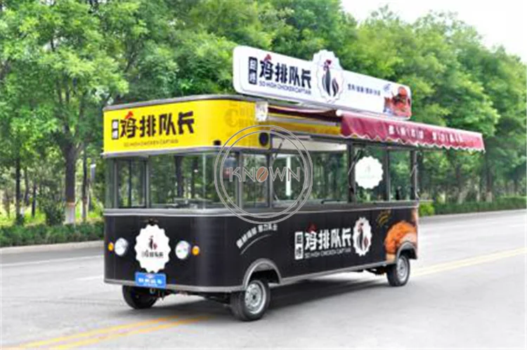 2023 CE Approved Electric Food Vending Truck Mobile Hot Dog Cart with Kitchen Equipment Stainless Steel Food Kiosk