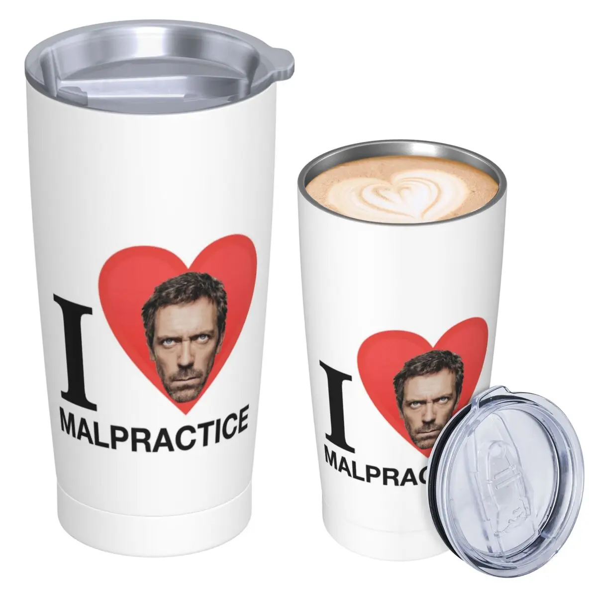 House MD Malpractice Enthusiast Merch Stainless Steel Tumbler Vacuum Insulated Mug Thermal Cold Cups Straws With Lid 20oz
