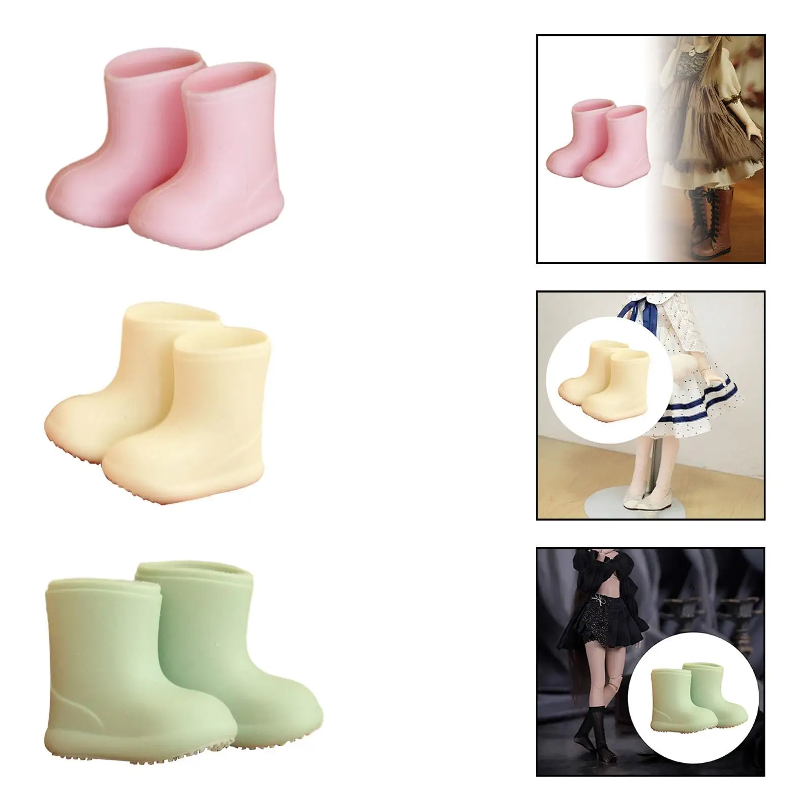 

Doll Rain Boots Shoes Doll Accessories Toy for 1/12 BJD Dolls,Photo Prop,Simulation,Sturdy,Cute Ob11 Doll Shoes Mini Fashion