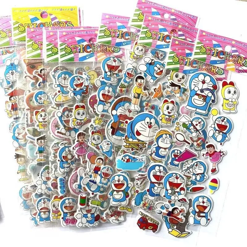 Doraemon Jingle Cat Anime Cartoon PVC Waterproof Sticker Mobile Phone Case Laptop Tablet Desktop Bedroom Decoration Sticker