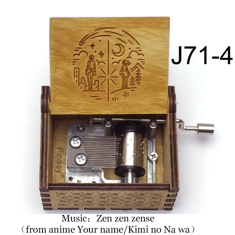 curved Zen zen zense music box Your name Kimi no Na wa Hand girlfriend wife Birthday Christmas Gift office home Decoration