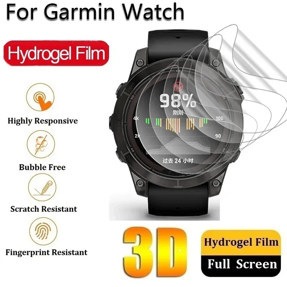 1-5 шт. защитная гидрогелевая пленка для Garmin Fenix 8 E 43/51/47 мм 7X 7S 7 6X 6S 6Pro защита от царапин Fenix 5X 5 Plus