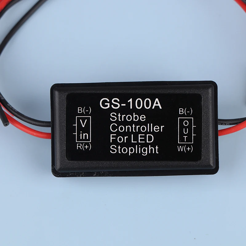 ضوء الفرامل LED العالمي المتعري - وحدة تحكم ستروب GS-100A مع أسعار فلاش قابلة للتعديل، وأضواء خلفية للسيارة سهلة التركيب #1
