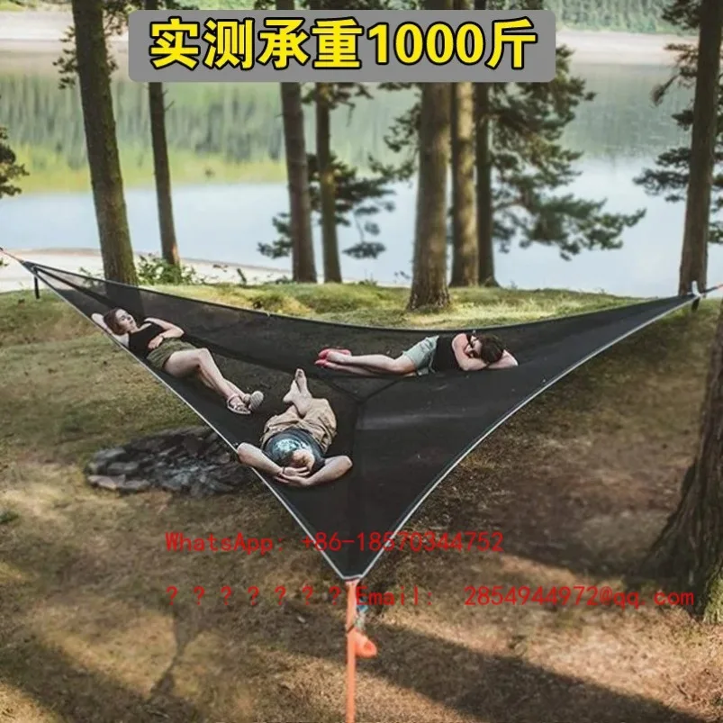 

Уличный треугольный гамак, портативный сетчатый гамак, подвесная палатка для отдыха на деревьях, сетчатая кровать для отдыха