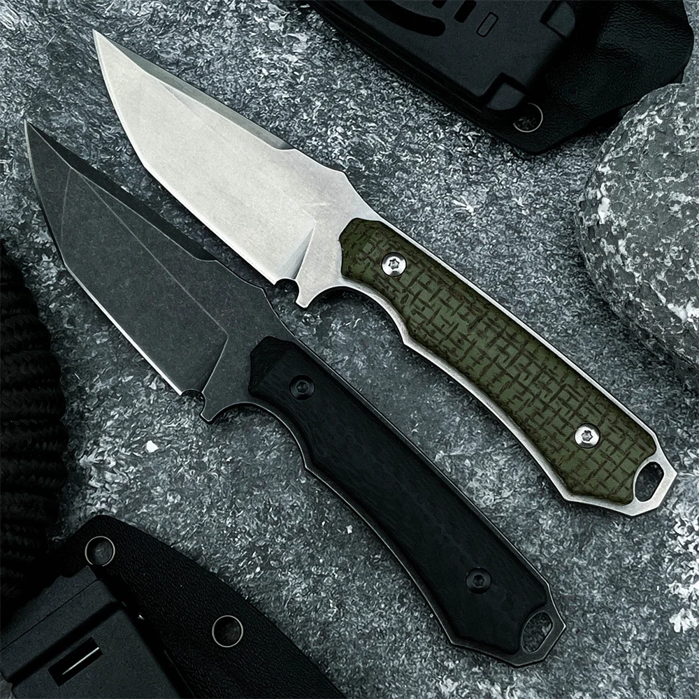 

Высококачественный нож с фиксированным лезвием и ножнами, стальное лезвие 8CR13MOV, ручка G10, походный нож, походный нож, уличный инструмент. Подарок