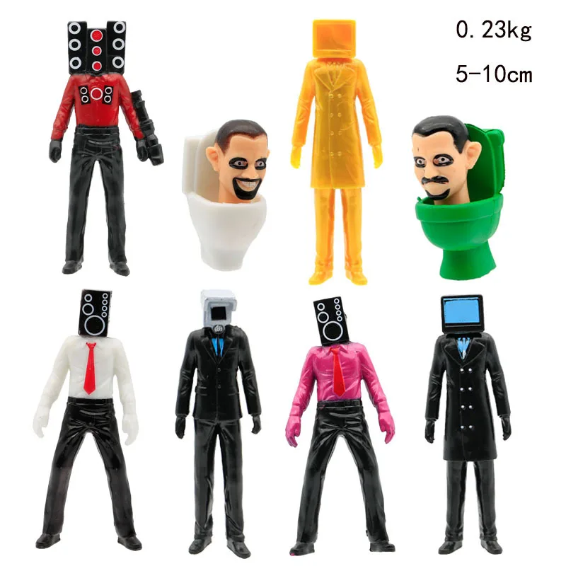 Skibidi-トイレフィギュアミステリーボックス子供と大人用、ブラインド