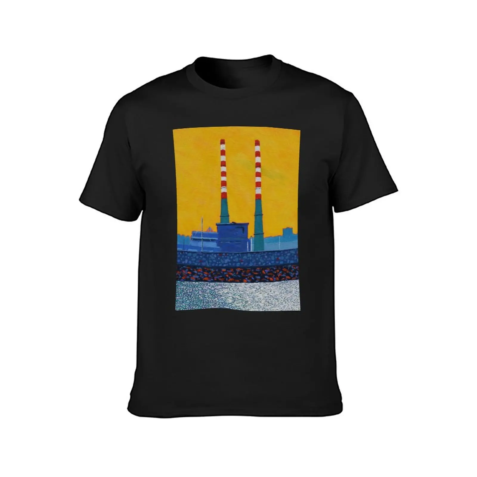 The Poolbeg Chimneys (Dublin, Ireland) T-Shirt shirts graphic tees plus sizes t shirt for men