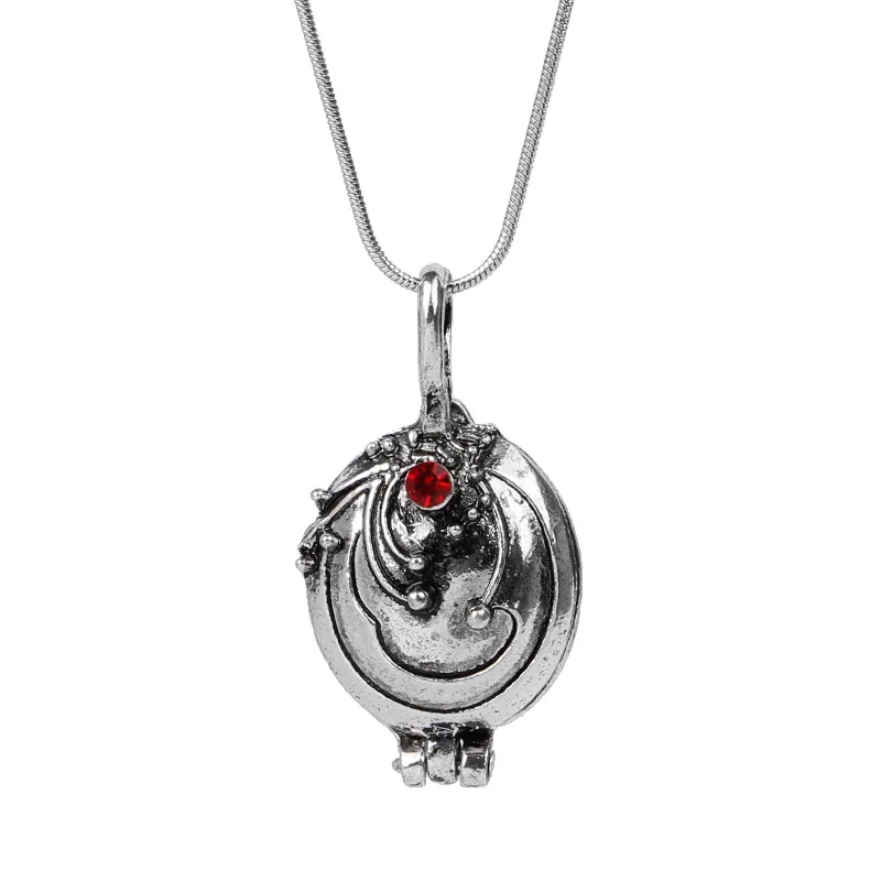 Collar de Elena Gilbert de The Vampire Diaries para Mujer, Joyería de Película, Amuleto de Katherine Klaus Forbes, Gargantilla con Piedra Azul