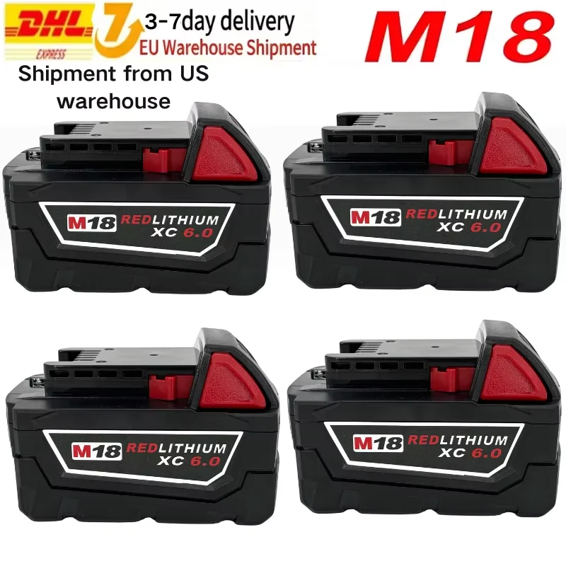 Shipping from the USA 100% original M18 Battery 18V 6.0Ah Replacement Lithium Battery for M18 48-11-1815 48-11-1850 Battery