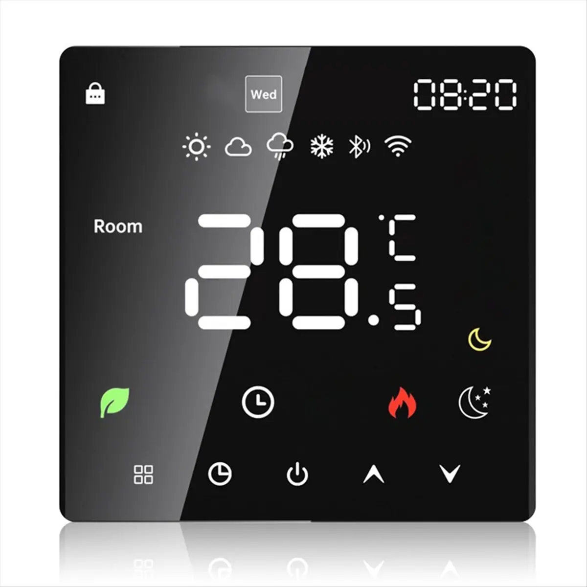 【SPECIAL OFFER】WIFI Graffiti Touch Screen Heating Thermostat Thermostat WIFI Black 3A Plumbing/Wall Hanging Boiler