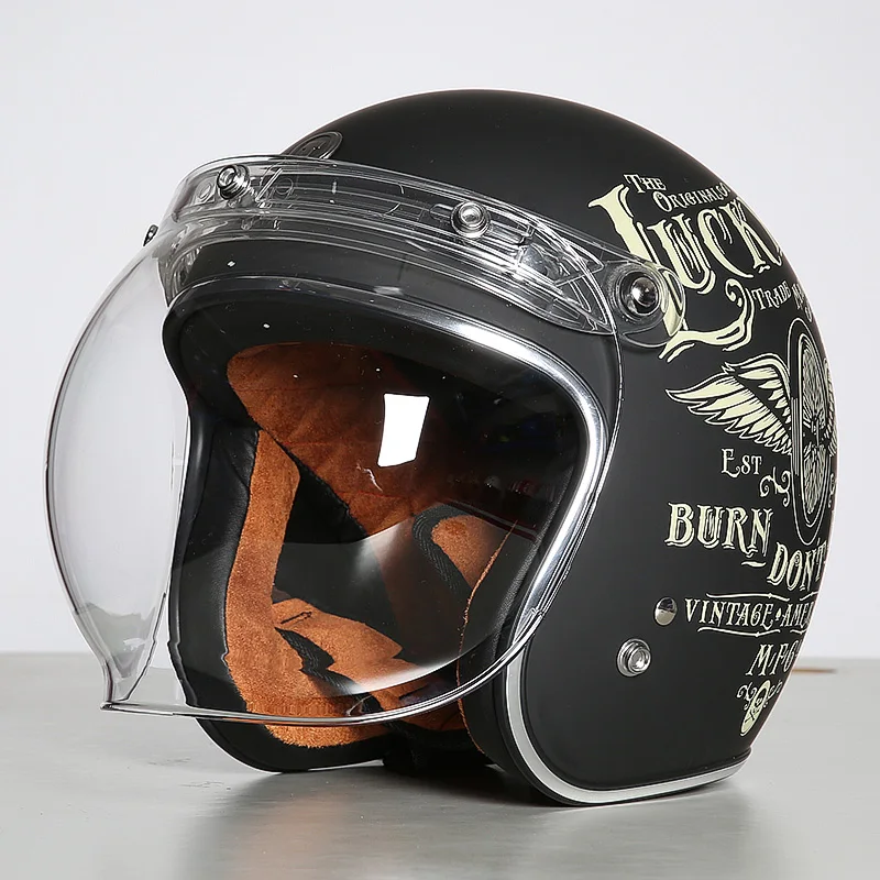 TORC Retro Three-Quarter Half Helmet for Men Women 3C Certified Motorcycle Riding Helmet, Cruiser Bike Safety Helmet view 2