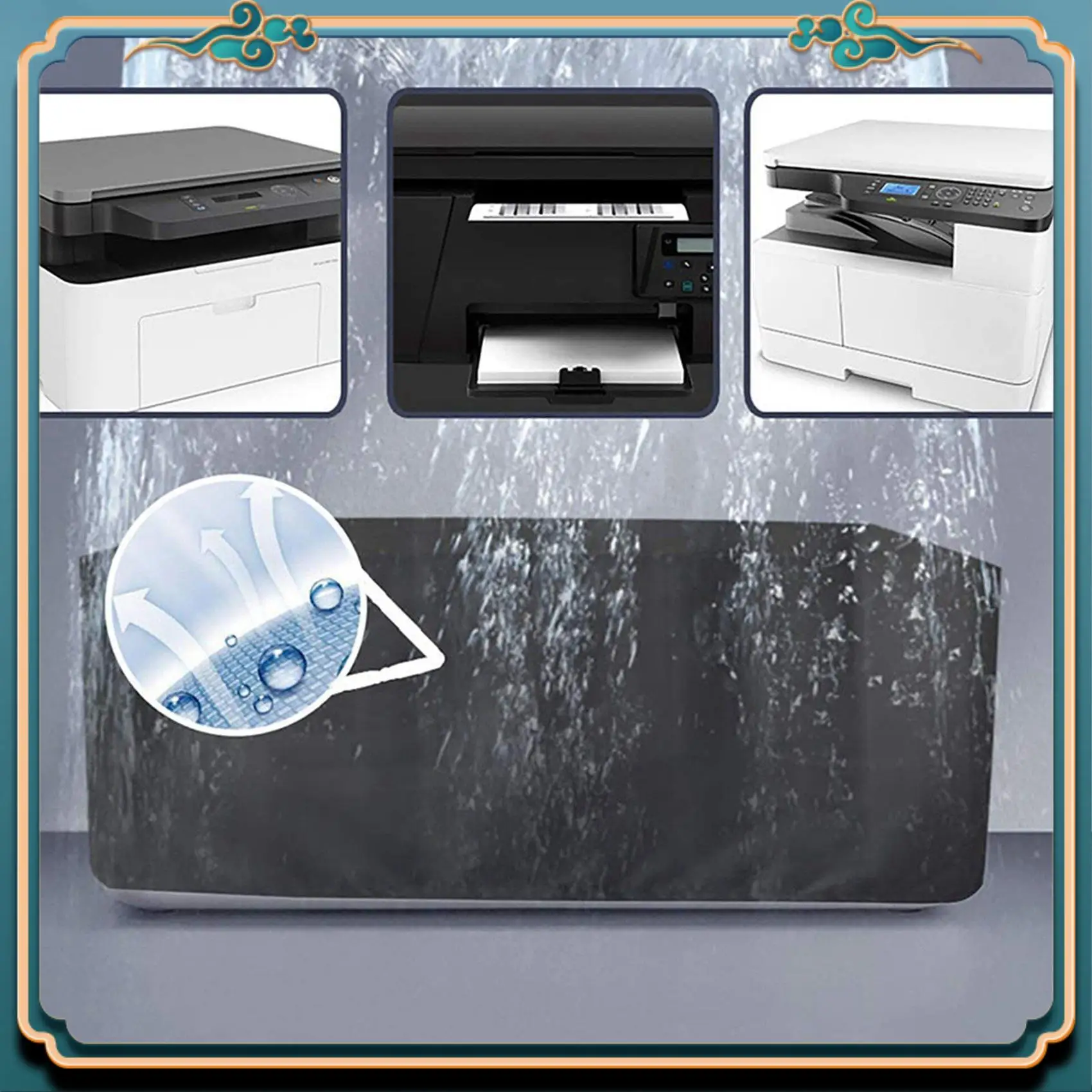ABJG-2X Printer Dust Cover, Waterproof Cloth Printer For 3D Printer/For HP Officejet Pro 8600 Printer,45X45x30cm