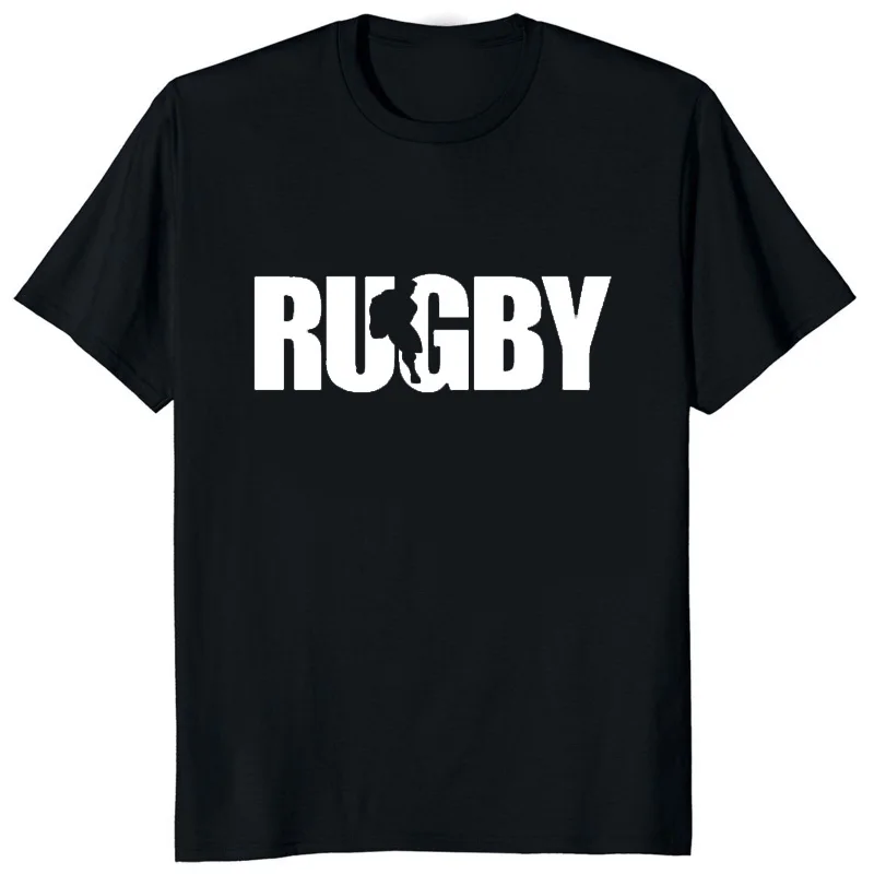 

New Arrival Player Running with Rugby Ball Graphic Printed Tshirt Rugby Fan Dad Brother Uncle Mens T Shirt Streetwear Soft Tees