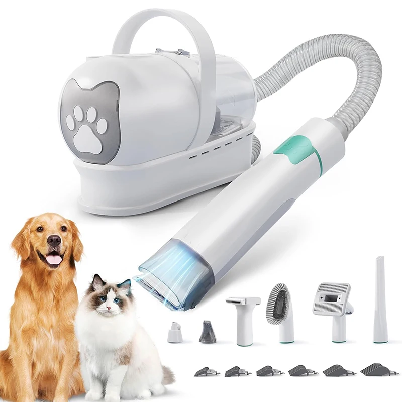 Hot Sale Pet Hair Dryer Vacuum Suction Dog Cat Grooming Brush Low Noise Electric Vacuum Cleaner Multifunction Pet Grooming Kit