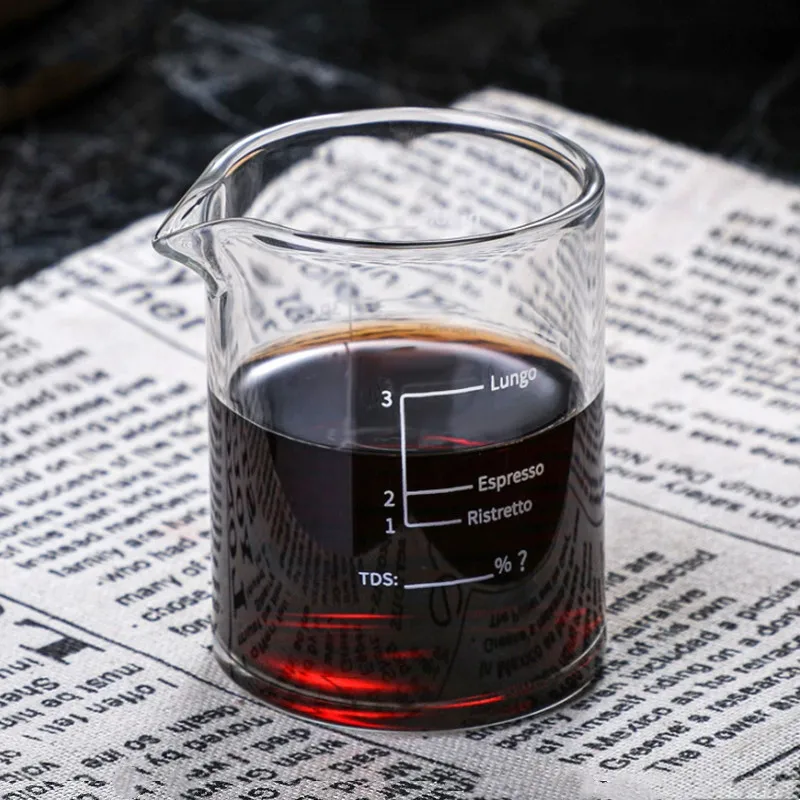 High Borosilicate Clear Scale Cup Cold & Heat Resistant Laboratory Kitchen Baking Measuring Cup 100ml/3.38oz Espresso Shot Glass