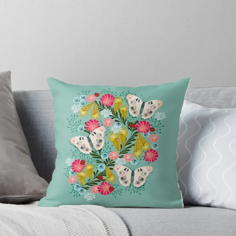 

Buckeye Butterly Florals by Andrea Lauren Throw Pillow Room decorating items Luxury Pillow Case pillow