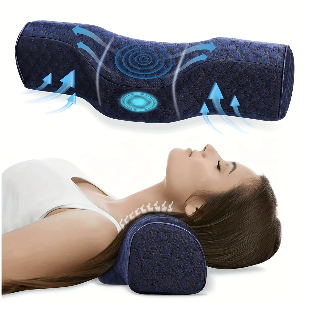 Ergonomisches Nackenkissen aus Memory-Schaum zur Linderung von Nackenschmerzen, Konturkissen für seitliche Rückenschläfer, höhenverstellbar, orthopädisch
