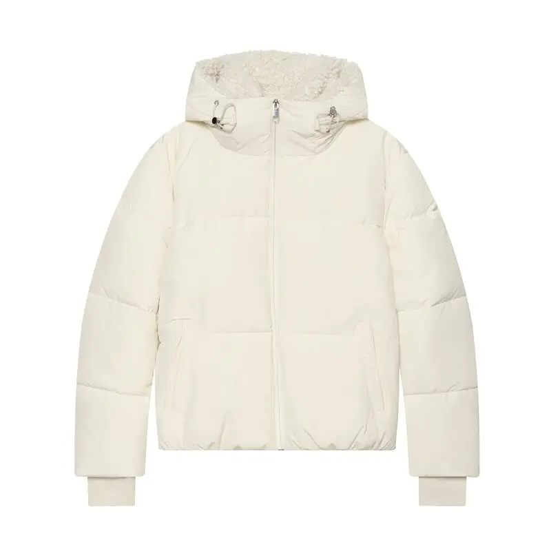 2026 New Women's Thickened Double Layer Zipper Closure Fleece Lined Hooded Jacket Outerwear Commute Style Summer Collection