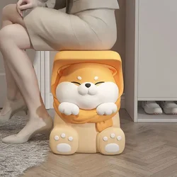 Creative Shiba Inu Floor-standing Ornaments Cartoon Living Room Footstool Bedroom Bedside Table Floor-standing Ornaments Dog