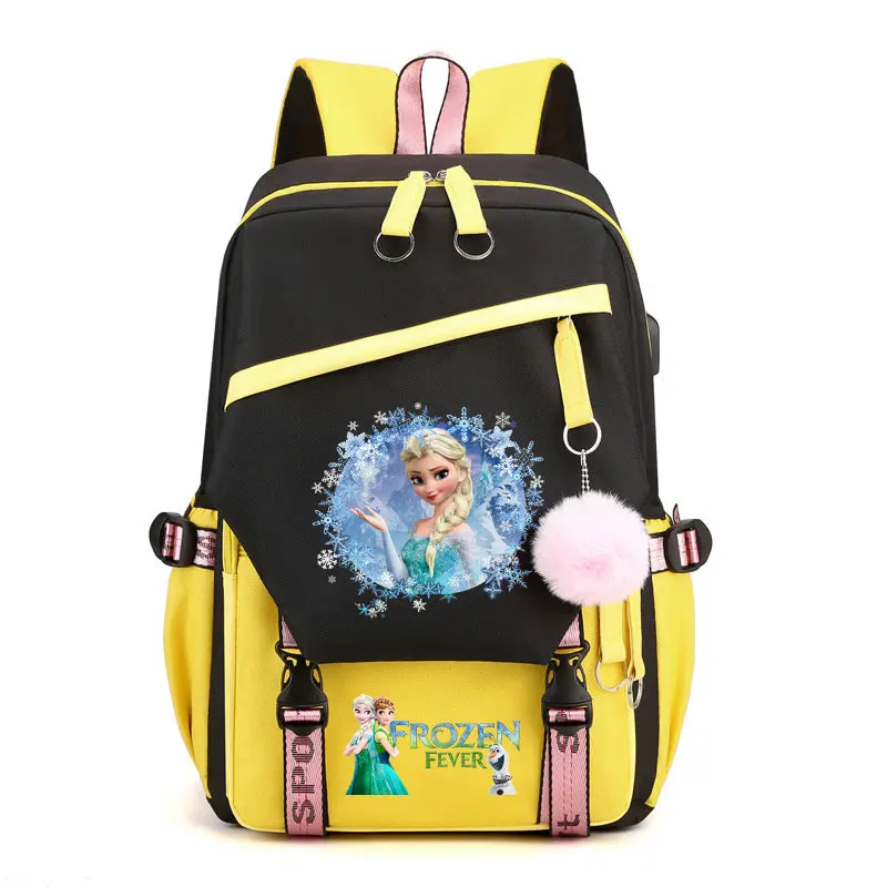 Children\'s Backpack Girls Cartoon Frozen Elsa & Sofia Princess Kindergarten School Bag Casual Laptop Backpack