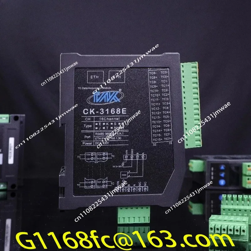 16 Channels K/T/J/B-Type Thermocouple Input RS485 Ethernet Bus Module Modbustcp Intelligent Data Acquisition Card