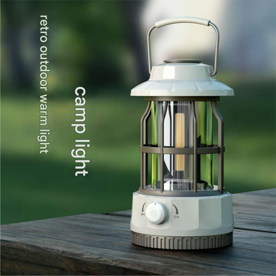  New camping lights outdoor camping lights tent lights portable horse lantern gifts Ningbo retro charging camp lamp 