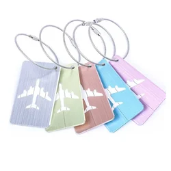 1PC Aluminium Alloy Luggage Tags Fashion Metal Women Men Travel Luggage Suitcase Address Name Label Holder Travel Accessories