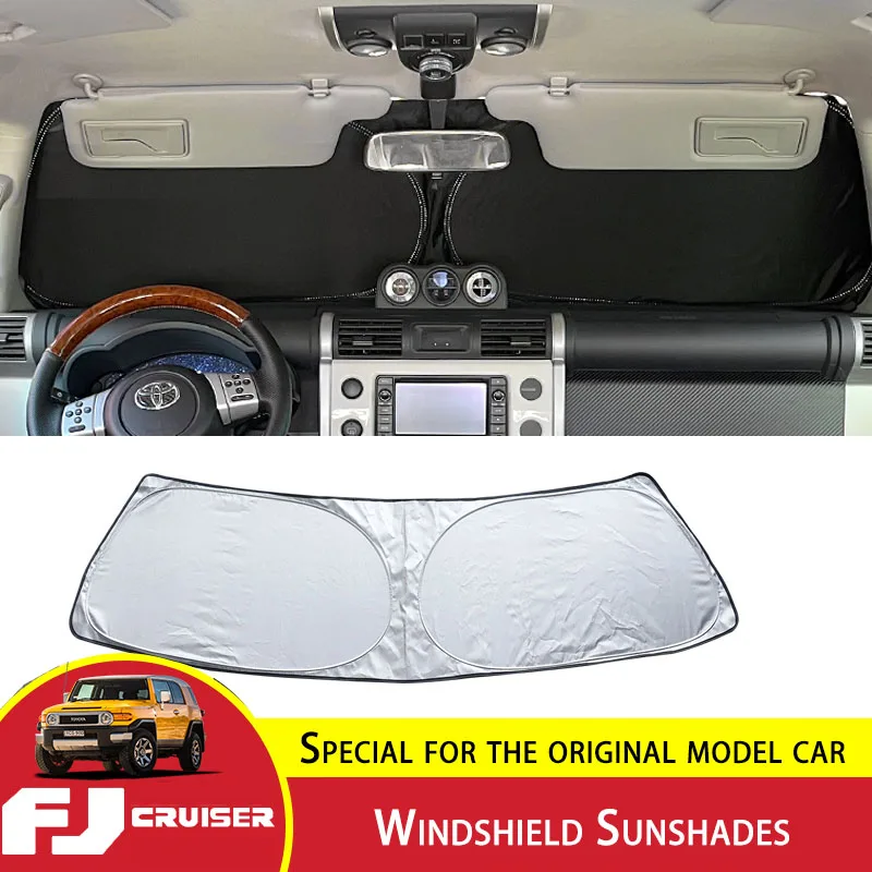 

Windshield Sunshades For Toyota Fj Cruiser Front Window Sunscreen Reflective Cloth Interior Modification Accessories 2007~2020