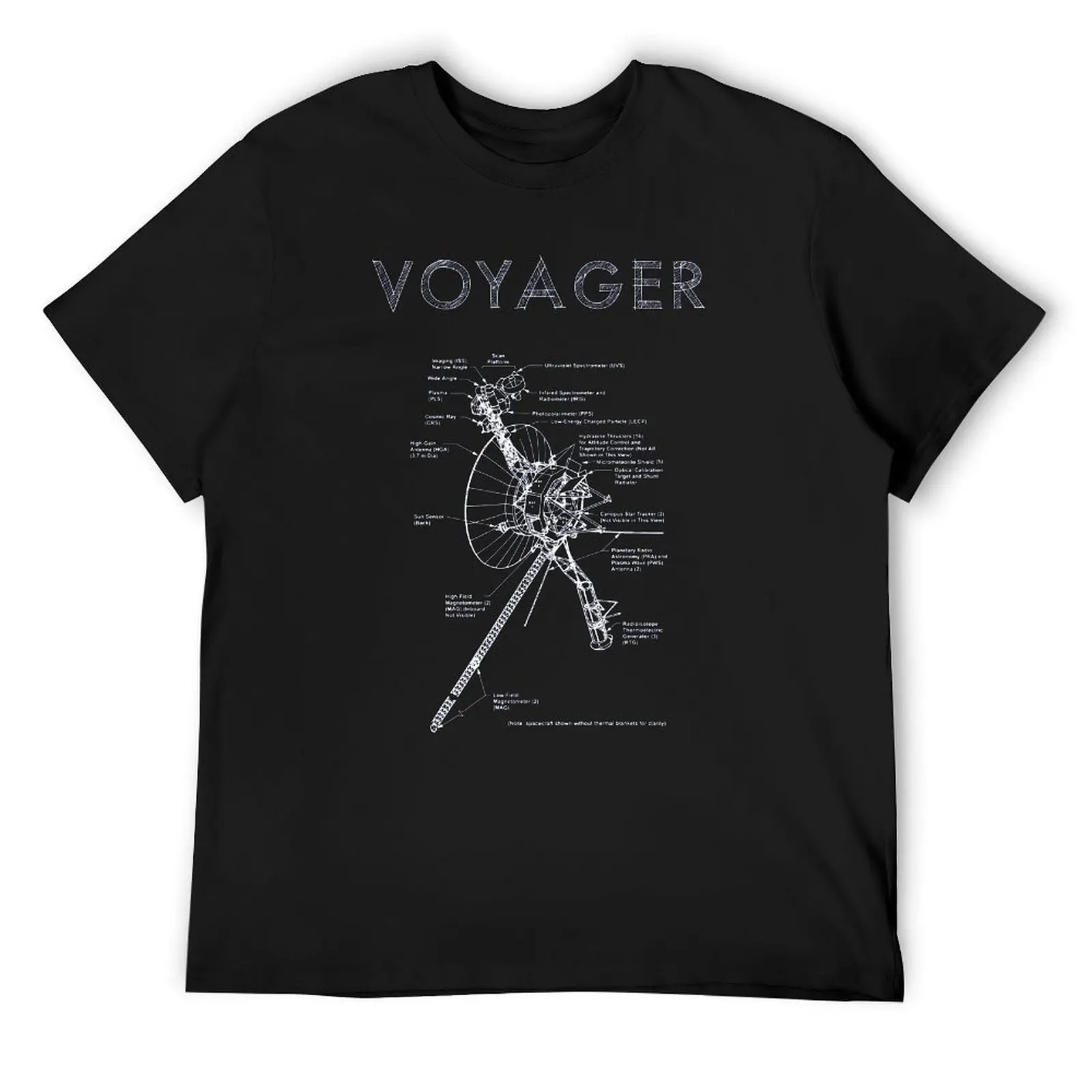 Voyager Spacecraft Diagram Essential Round Neck T-shirt Movement Tshirt Funny Funny Novelty Home USA Size